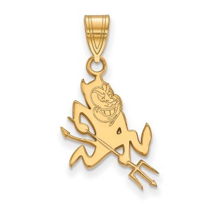 Black Bow Jewelry 14k Yellow Gold Plated Sterling Silver Arizona State Sun Devils NCAA Large Pendant - 1 of 3