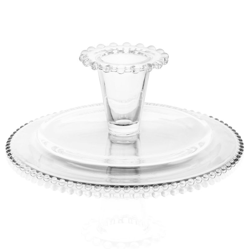 Gibson Home Sereno 12in Glass Pedestal Cake Stand, 3 of 8