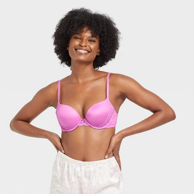 New Look boost bra with strap detail in hot pink