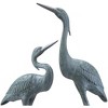 SPI Home Garden Heron Pair – Set of 2 Cast Brass Bird Statues for Outdoor Patio, Yard, or Landscape Decor - 2 of 3