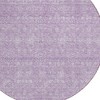 Lavender Lilac And Ivory Floral Washable Indoor Outdoor Area Rug - 4 of 4