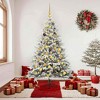 vidaXL Artificial Christmas Tree with Stand Green and white 70.9" PVC - 2 of 4