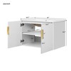 ALEXOUN 30" Bathroom Vanity with Ceramic Sink,Wall Mounted Bathroom Vanity Cabinet with Large Storage Space,with Adjustable Shelves,White - 3 of 4