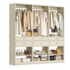 Besiost 25-In Closet Organizer with Wood Drawers and Shoe Rack, Freestanding Closet System with Hanging Rods - - 2 of 4