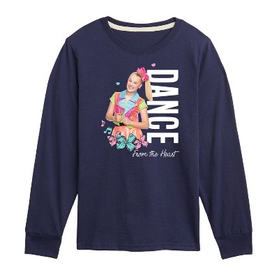 JoJo Siwa Dance From the Heart Long Sleeve Graphic T-Shirt - Navy - 2T