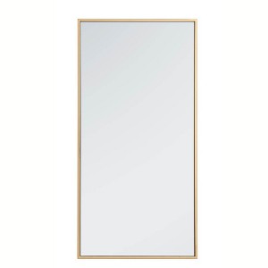 Elegant Lighting Metal frame rectangle mirror 18 inch in Brass - 1 of 4