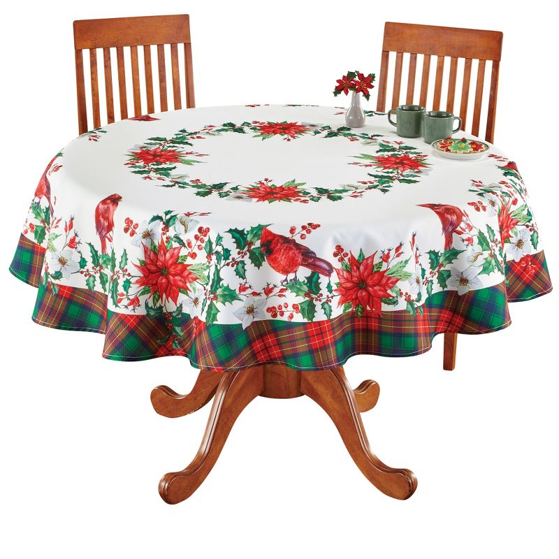 Collections Etc Cardinal Plaid Tablecloth, 1 of 3