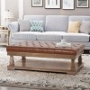 Christopher Knight Home Mineola Contemporary Upholstered Ottoman: Elegant Pine Wood Legs & Faux Leather - 2 of 4