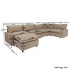Modular Sectional Sofa with Heating cushion Power Recliner Chair, V-Shape Sectional Corner Sofa 5 Seater with Recliner & Ottoman Couch - 4 of 4