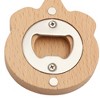 Unique Bargains Bottle Opener Beech Whale Bottle Opener Magnet Wood Light Brown 1Pc - 4 of 4