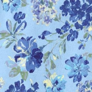 blue painterly flowers
