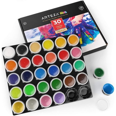 Arteza Kids Finger Paints, Assorted Colors, 30ml - 30 Pack (ARTZ-9281)