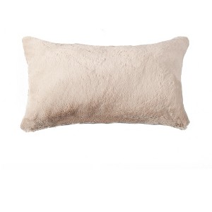 Luxe Belton Faux Fur Pillow | 2-Pack | 12"x20" - 1 of 4