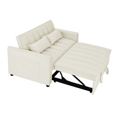 NicBex Modern Pull Out Sofa Bed Velvet Convertible Sleeper Sofa with Adjustable Back for Living Room