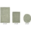 Edge Bath Rug 100% Premium Cotton Ultra-Soft Water Absorbent Tufted Solid Reversible 3 Piece Bathroom Rug Set for Machine Washable Bathmat - 2 of 4