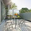Costway 28.5'' Patio Round Mosaic Bistro Table Plant Stand Flower Pattern Garden - 2 of 4