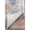 Nuloom Vintage Toni Medallion Fringe Vintage Indoor Area Rug - Blue 5x7 - 4 of 4