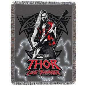 Northwest Thor Woven Tapestry Throw Blanket, 48" x 60", Thors Axe Multicolored - 1 of 4