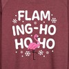 Women's - Instant Message - Flaming Ho Ho Ho Christmas Lightweight French Terry Wide Neck Long Sleeve Shirt - 2 of 4
