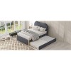 Sapphtopaz Bed Frame Upholstered Platform Bed with Headboard Wood Feet and Trundle Bedroom Furniture, Easy Assembly, No Box Spring Needed - 2 of 4