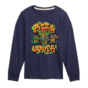 Boys' - Teenage Mutant Ninja Turtles Mutant Mayhem - Pizza Lover Long Sleeve Graphic T-Shirt - 1 of 3