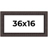 PosterPalooza | Panoramic 3.5" Wide Ornate Brown Frame - UV Acrylic, Foam Board Backing, Hanging Hardware - 2 of 4