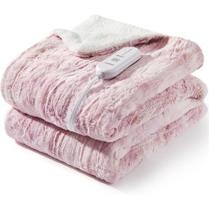 Heated Blanket Throw,Electric Blanket Throw Fast Heating with Controller 5 Heating Settings & Auto Shut-Off - 1 of 4