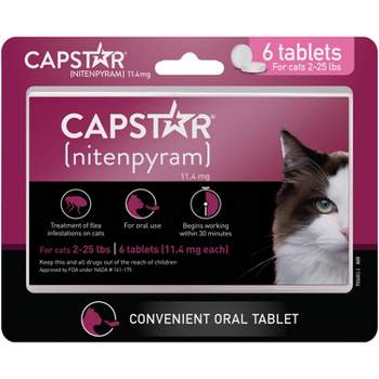 Capstar Fast-Acting Oral Flea Treatment for Cats - 2-25lbs/6ct