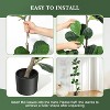 Artificial Fiddle Leaf Fig Tree in Black Nursery Pot, Faux Potted Tree for Home Decor, Fake Rubber Tree for Office Living Room Indoor Outdoor - 3 of 4