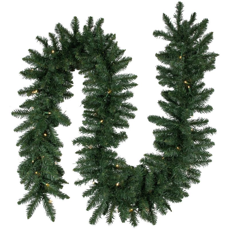 Northlight Pre-Lit Buffalo Fir Commercial Christmas Garland - 50' x 16" - Warm White LED Lights, 1 of 4