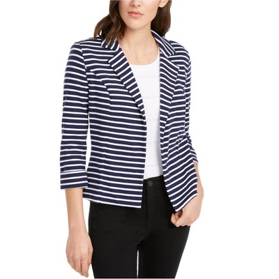 maison Jules Womens Knit Breton Blazer Jacket