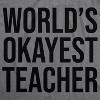 Worlds Okayest Teacher T Shirt Math Science English Gym Perfect Funny Tee - Crazy Dog Men's T Shirt - 2 of 4