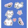 Good Vibes Cat Stickers Women's Crew Neck Short Sleeve Night Shirt - 2 of 2