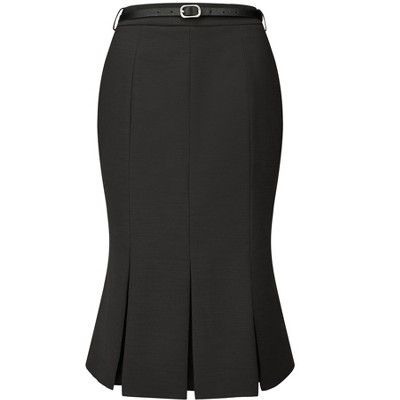 Black work skirt shop with belt loops