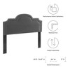 Modway Belinda Twin Headboard – Charcoal Performance Velvet Upholstered Panel with Tufted Detailing and Rounded Corners - 2 of 4
