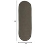 Colonial Mills Reversible Flat-Braid (Oval) Runner Braided Runner, Grey 2'4"x9', Oval Shape - 2 of 3