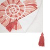 Saro Lifestyle Coastal Embroidered Seashell Table Runner, 16"x72", Orange - 2 of 4