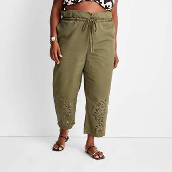 👖Universal Thread Women's High-Rise Tapered Pants - Olive Size 18 