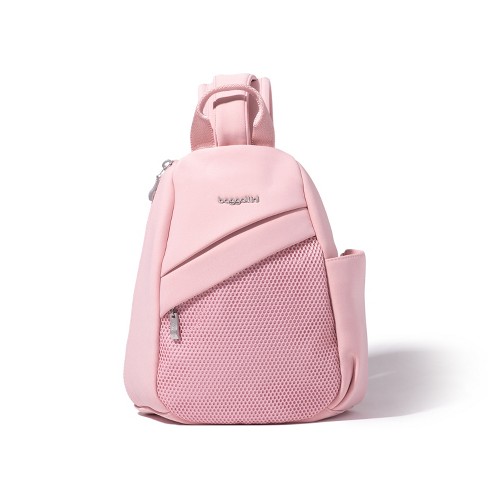 baggallini Medium Sling Crossbody Backpack - Blush Neoprene