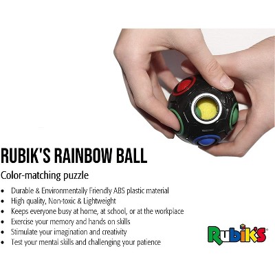 rubik's rainbow ball clam white fidget toy