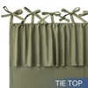 Awesome Home  Recycled Cotton Blend Ruffle Tie Top Curtains Pair - 4 of 4