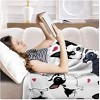 Wikineon 1pc Adorable Fleece Dog Blanket - Soft, Cozy, Lightweight, Warm, Flannel Throw For Couch, Bed, Sofa, Living Room Decor 75x100cm - 3 of 4