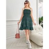 LA LEELA Women's House Daily Routine Evening Wear Vacation Holiday Boho Evening Backless Mini Flowy Strapless Tube Dress - 4 of 4