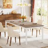 Tribesigns 70.9-inch Rectangular Dining Table for 6-8 People, Modern Wood Kitchen Table for Dining Table, Grey & White - 4 of 4