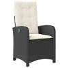 vidaXL Reclining Patio Chairs 2 pcs with Cushions Black Poly Rattan - 4 of 4