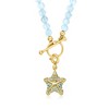 Ross-Simons 3.5-4mm Aquamarine Bead Charm-Compatible Toggle Necklace in 18kt Gold Over Sterling - 3 of 4