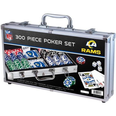 MasterPieces Casino Style 300 Piece Poker Chip Set - NFL Los Angeles Rams