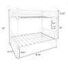 NicBex Twin Over Twin Bunk Bed with Metal Frame and Ladder for Kids,Girls,Boys - 3 of 4