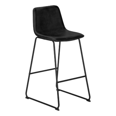 Monarch Specialties Office Chair Bar Height Standing Computer Desk Work Pu Leather Look Metal White Contemporary Modern