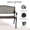 Karl Home | 40.5-Inch Bronze-Colored Cast Aluminum Outdoor Bench - 2 of 4